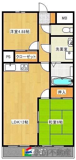ビッグベアⅠ(2LDK/8階)の間取り写真