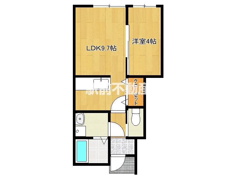 メゾンドフルールD(1LDK/1階)の間取り写真
