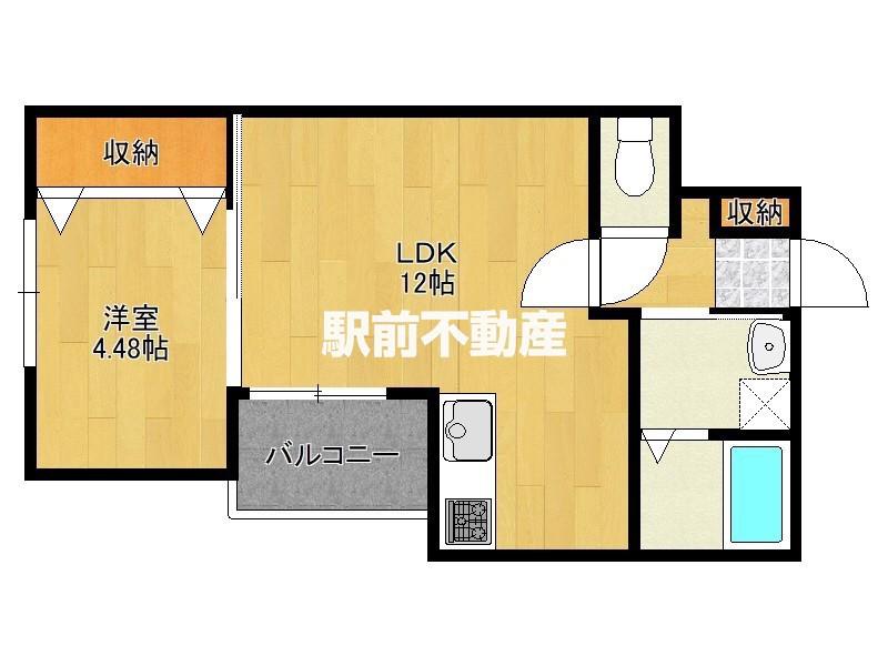 T-REGNO長浜(1LDK/1階)の間取り写真