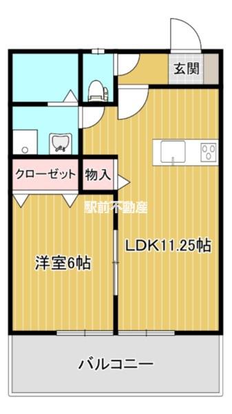 STYLE立花(1LDK/1階)の間取り写真