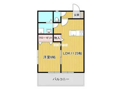 STYLE立花(1LDK/1階)の間取り写真