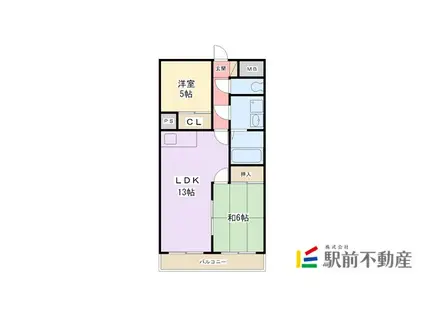 ビッグベアⅠ(2LDK/5階)の間取り写真