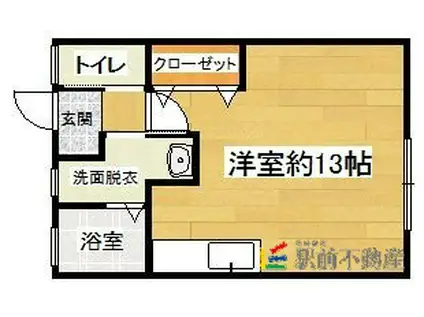 ブラッサムコート(ワンルーム/2階)の間取り写真