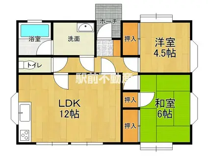 さくら館(2LDK/1階)の間取り写真