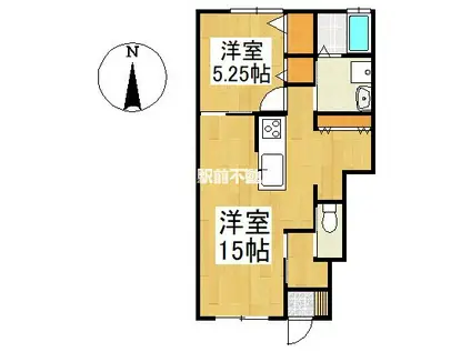 MAISON PROS(1LDK/1階)の間取り写真