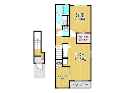 エミネンス(1LDK/2階)の間取り写真