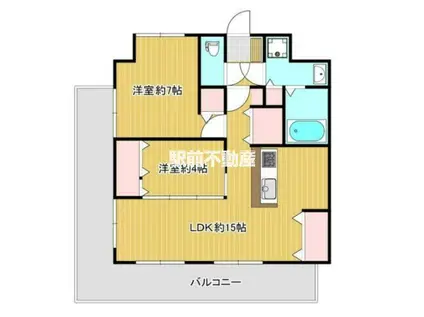 ハイムノーブル(2LDK/6階)の間取り写真