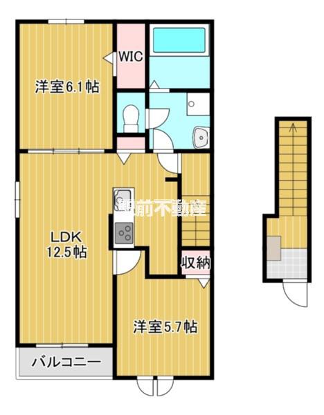 メゾンド瀬高 A(2LDK/2階)の間取り写真