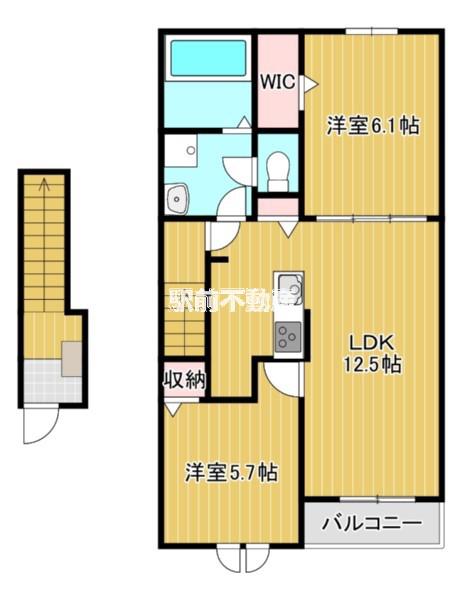 メゾンド瀬高 A(2LDK/2階)の間取り写真