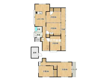 鹿児島本線 銀水駅 徒歩26分 2階建 築51年(5LDK)の間取り写真