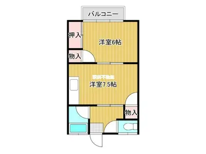 吉田ハイツ(1DK/2階)の間取り写真