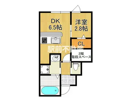 シュヴァン天領(1DK/1階)の間取り写真