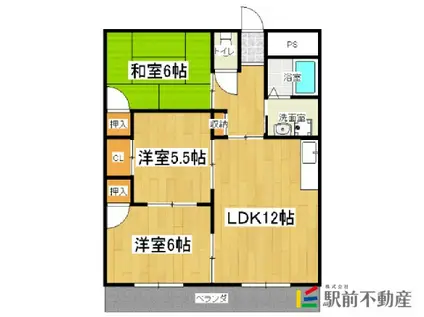 ロイヤルはすわ(3LDK/6階)の間取り写真