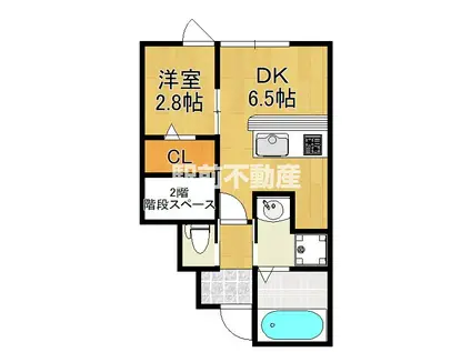 シュヴァン天領(1DK/1階)の間取り写真