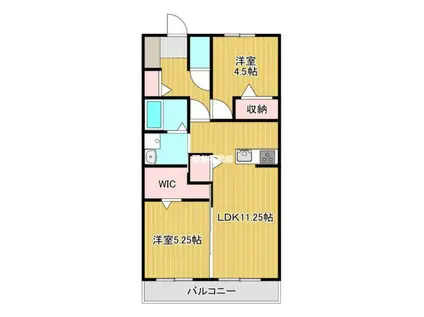 かけはた(2LDK/2階)の間取り写真