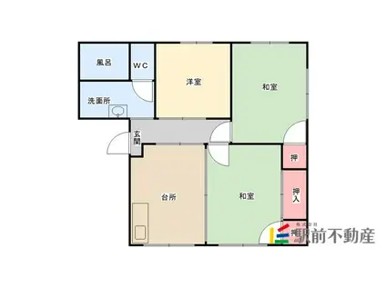 コーポかわなみ(3DK/2階)の間取り写真