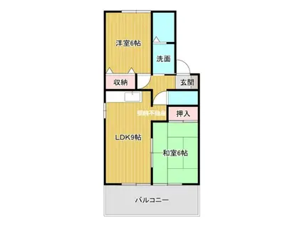 セジュール井上(2DK/1階)の間取り写真