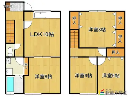 サザンコーポ笹渕(4DK/1階)の間取り写真