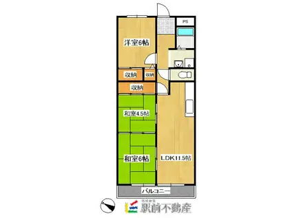 グレイシス(3LDK/8階)の間取り写真