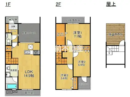 リッシュハウス羽犬塚アマルフィ(3LDK)の間取り写真
