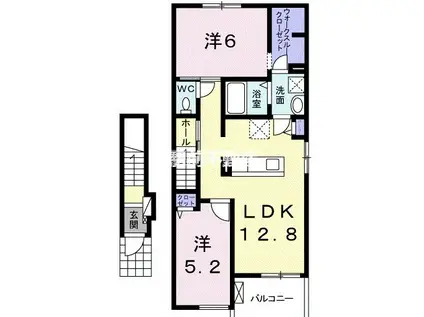 メゾン・フェリシテ Ⅰ(2LDK/2階)の間取り写真