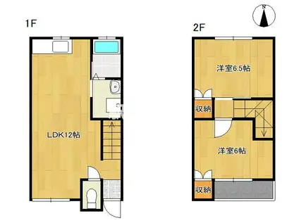 ハイデンスグリーン6(3DK/1階)の間取り写真