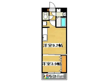 クレア大牟田駅前(1LDK/5階)の間取り写真