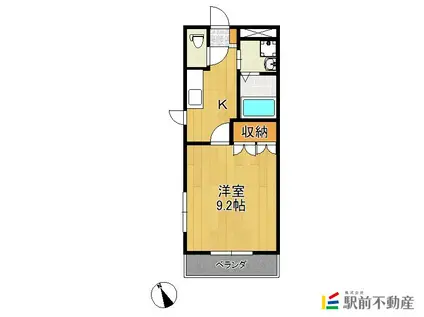 レジデンス(1K/1階)の間取り写真