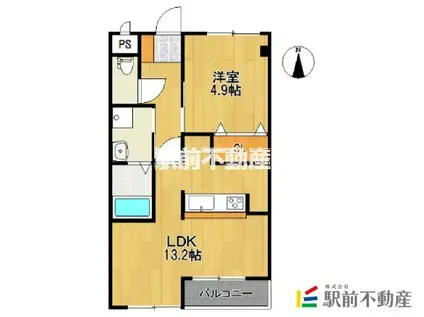 WITH CASA(1LDK/2階)の間取り写真