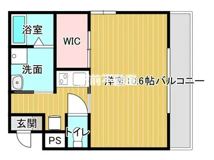 モン・ヴィラージュ大川(1K/1階)の間取り写真