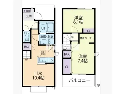 SYUNヴェール(2LDK/1階)の間取り写真
