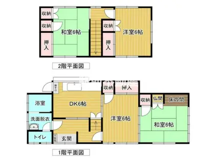 鹿児島本線 銀水駅 徒歩34分 2階建 築49年(4DK)の間取り写真
