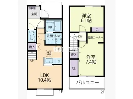 SYUNヴェール(2LDK/1階)の間取り写真