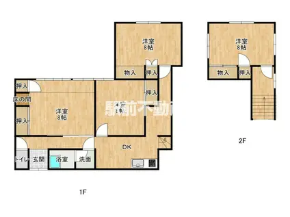 九州新幹線 新大牟田駅 徒歩12分 1階建 築52年(4DK)の間取り写真