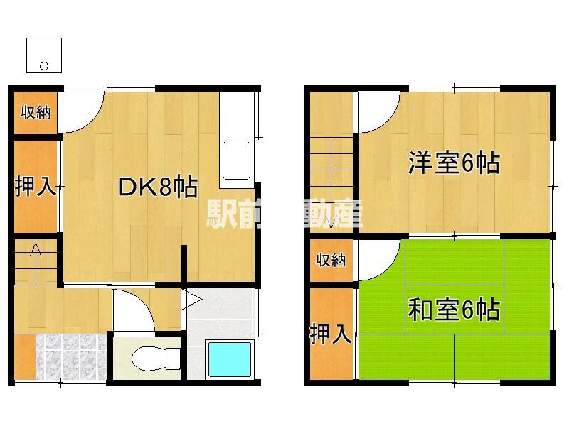 コーポ明治(2DK/1階)の間取り写真