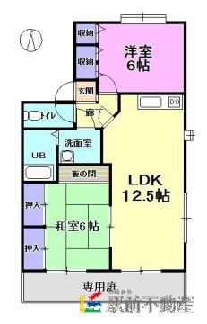 セジュールナミ(2LDK/1階)の間取り写真