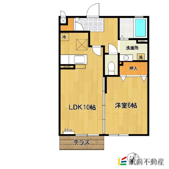 ソフィア(1LDK/1階)の間取り写真