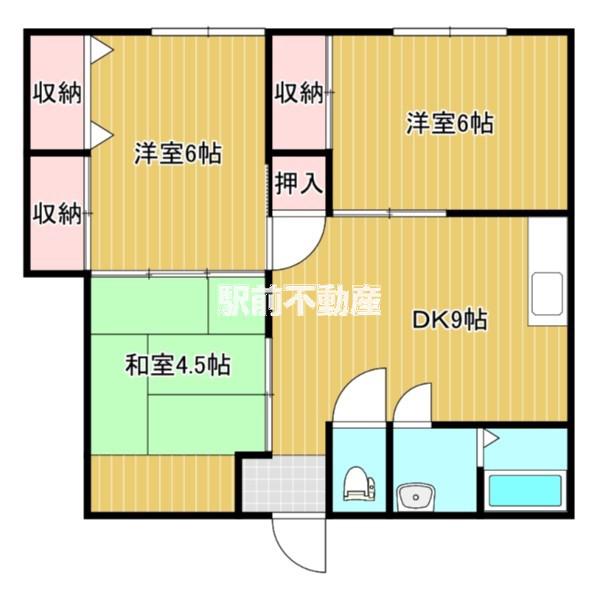鹿児島本線 南瀬高駅 徒歩31分 1階建 築28年(3DK)の間取り写真