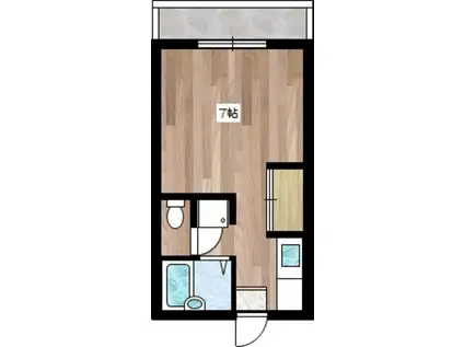 メゾンK&MB(ワンルーム/1階)の間取り写真