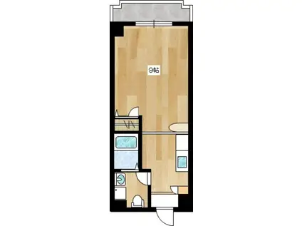 ユニゾン山大前(1K/4階)の間取り写真