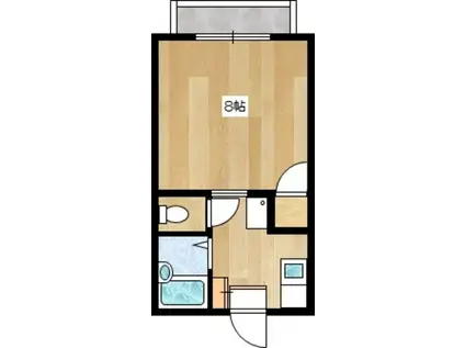 ハイツAQ(1K/1階)の間取り写真