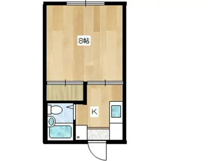 ドリームハイツ(1K/1階)の間取り写真