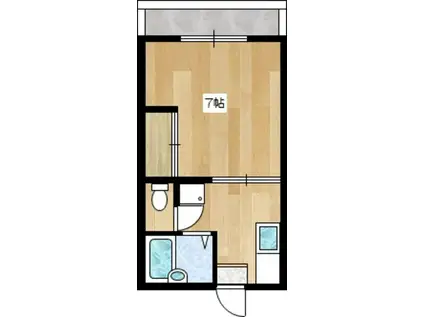 パレット8(1K/1階)の間取り写真