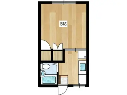 ミルキーウェイ(1K/1階)の間取り写真