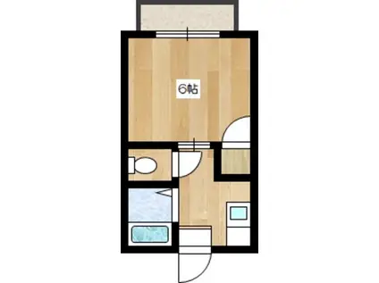 松永アパート(1K/1階)の間取り写真
