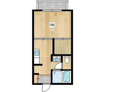 グランシードNS(1K/1階)の間取り写真