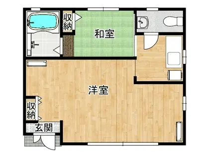 グランシードNS(1LDK/1階)の間取り写真