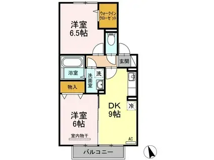 セントポーリア(2LDK/2階)の間取り写真