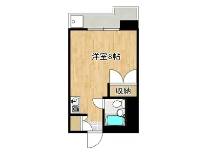 ホワイトパレスⅡ(ワンルーム/2階)の間取り写真