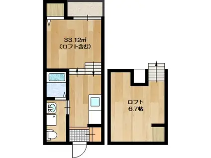 ヴィラフォンティーヌ山大前A・B(1K/1階)の間取り写真